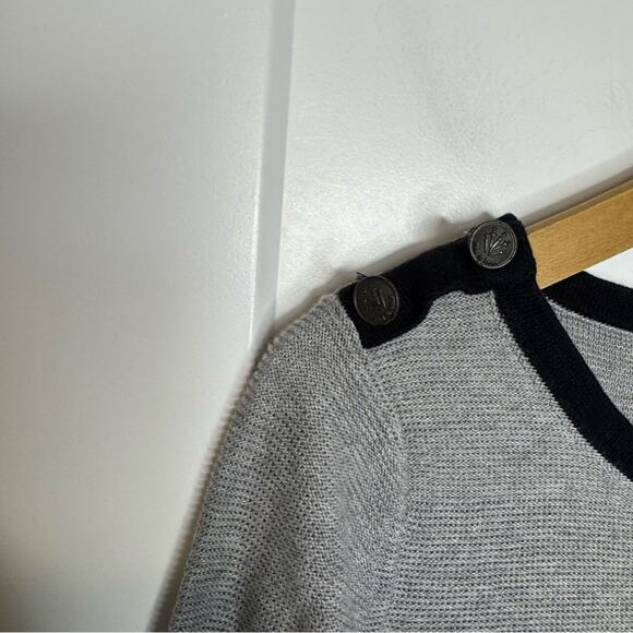 Rag & Bone Burnley Cashmere Blend Colorblock Gray Navy Sweater Knit Dress Large - Picture 6 of 7